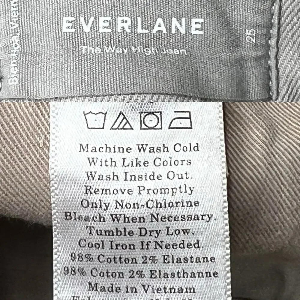 Everlane The Way High Cutoff Shorts size 25 Flax Denim